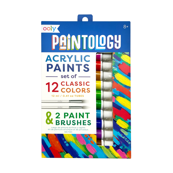 OOLY Paintology Acrylic Paint Set 12 Classic Colors