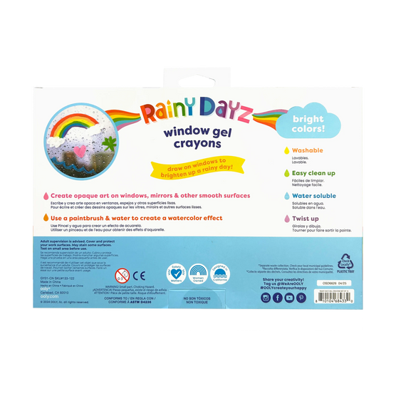 OOLY Rainy Dayz Window Gel Crayons Set of 10