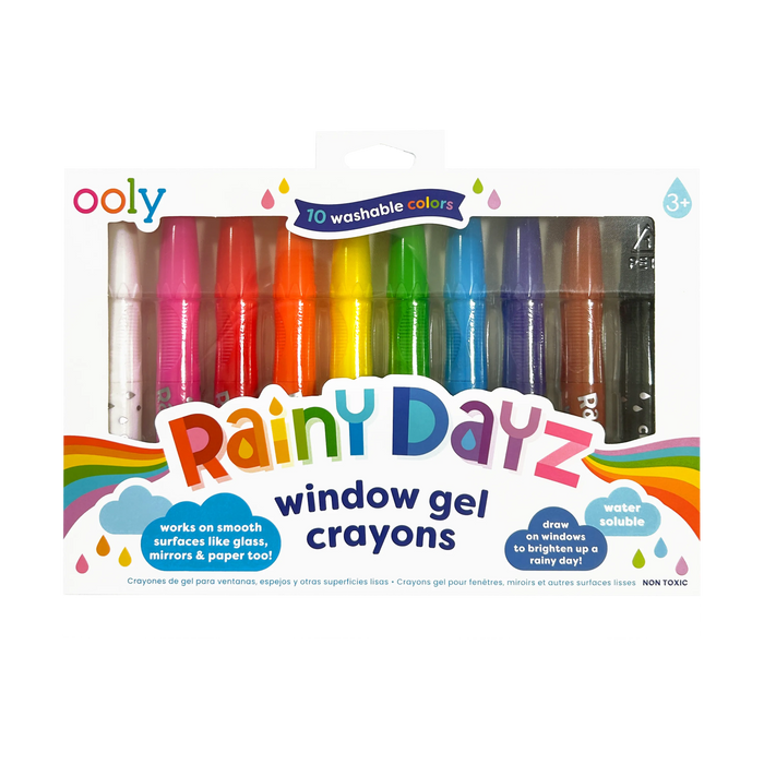 OOLY Rainy Dayz Window Gel Crayons Set of 10