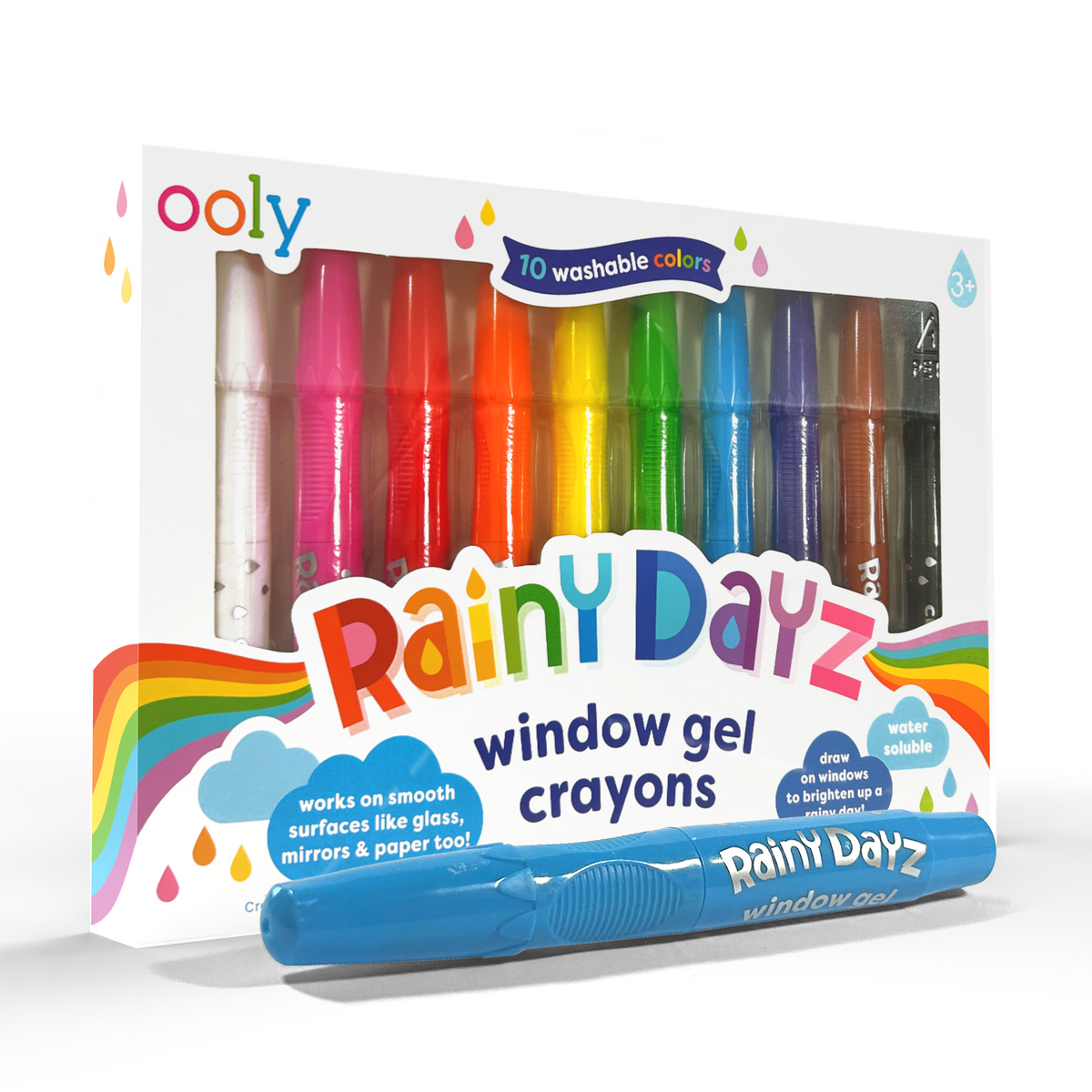 OOLY Rainy Dayz Window Gel Crayons Set of 10