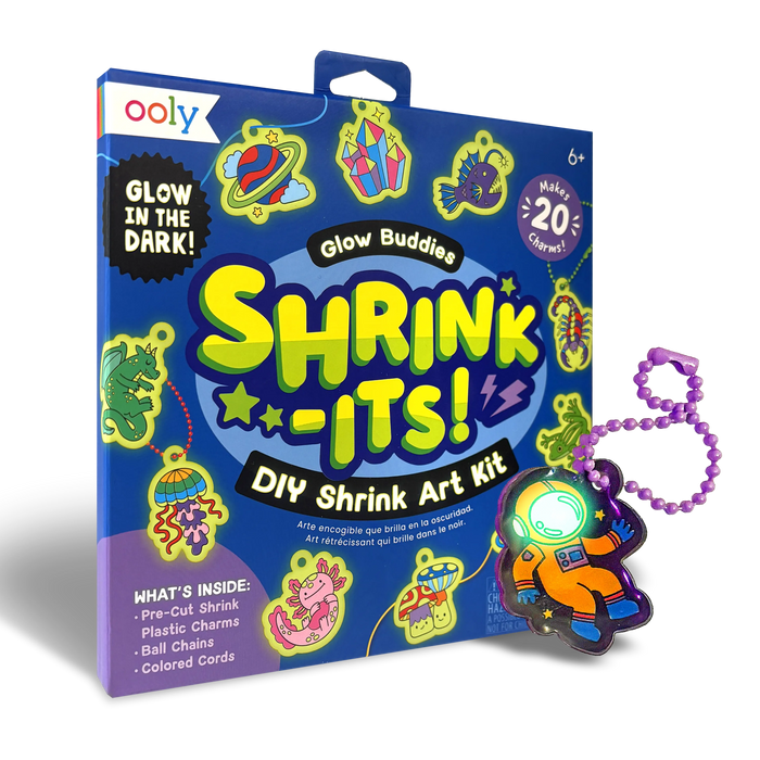 OOLY Shrink-Its! Glow Buddies DIY Shrink Art Kit 20ct