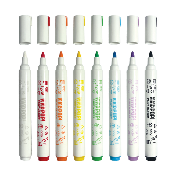 Vivid Pop Paint Markers Classic Set of  8