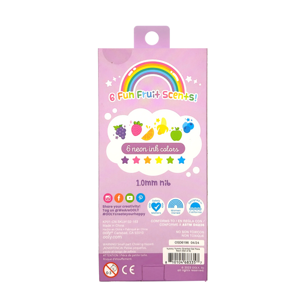 Yummy Yummy 6 Scented Neon Gel Pens