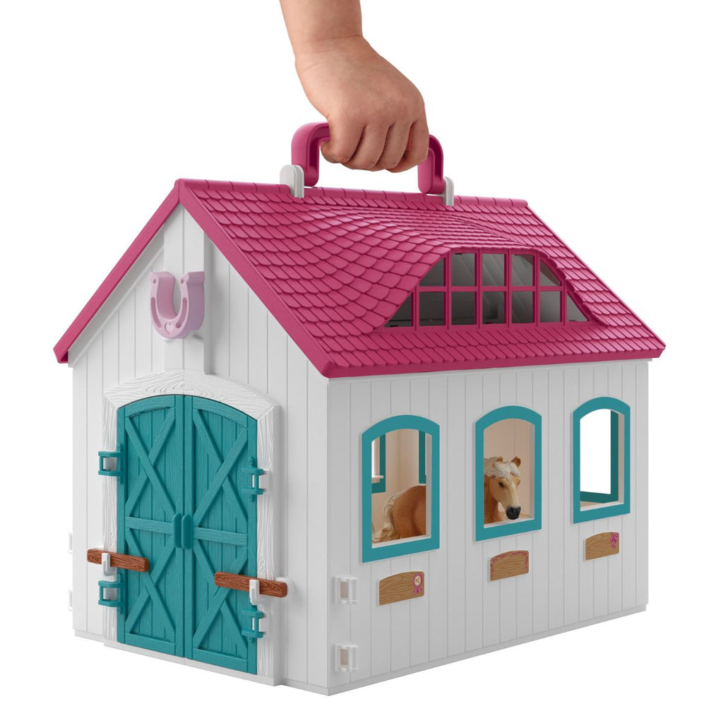 Schleich Open Stable Little Horseshoe Horse Carry