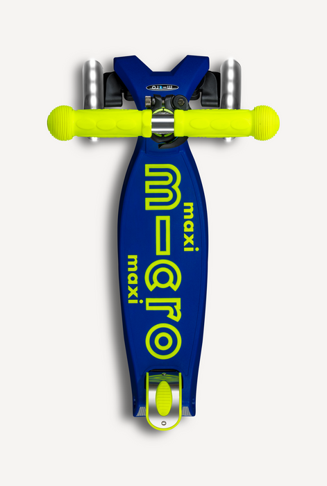 Maxi LED Foldable Blue and Yellow Micro Scooter
