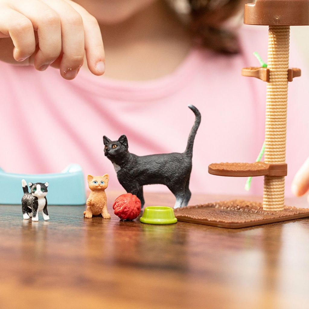 Schleich Playfun with Cats Playset