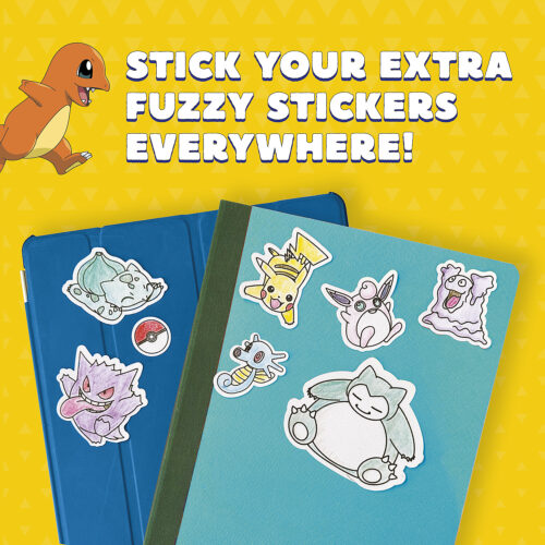 Pokemon Color Your Own Fuzzy Stickers