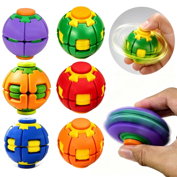 HAUIWEILYAI 3D Printed Press and Spin Fidget Ball Toy