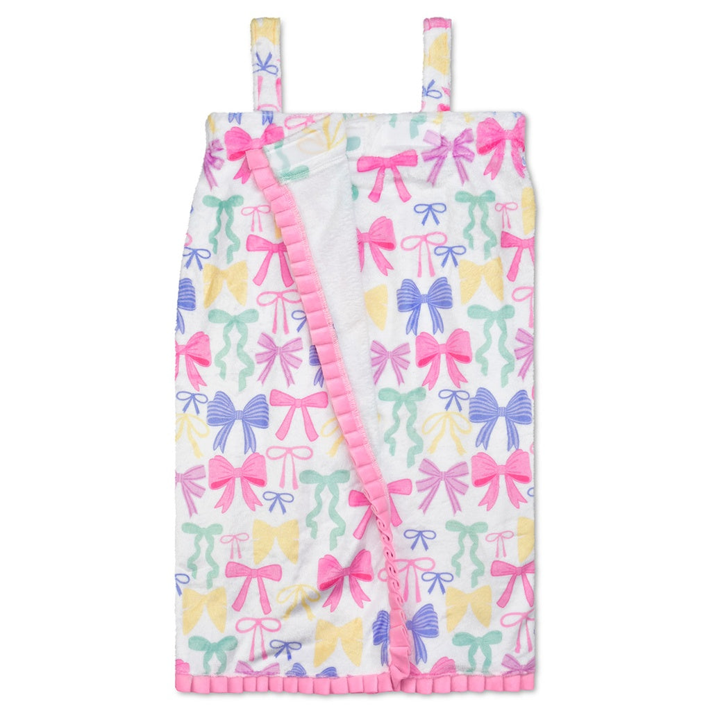Pretty Bows Plush Spa Wrap - XSMALL