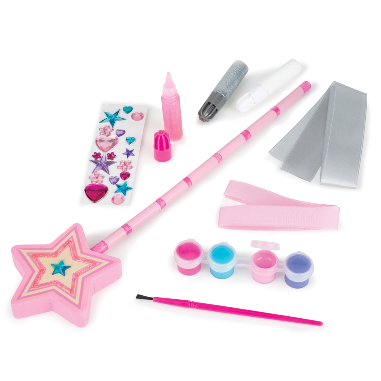 Melissa & Doug Decorate-Your-Own Wooden Princess Wand Craft Kit