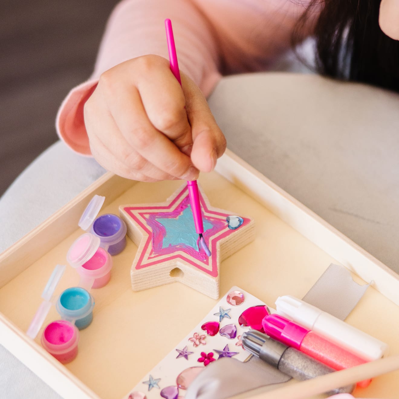 Melissa & Doug Decorate-Your-Own Wooden Princess Wand Craft Kit