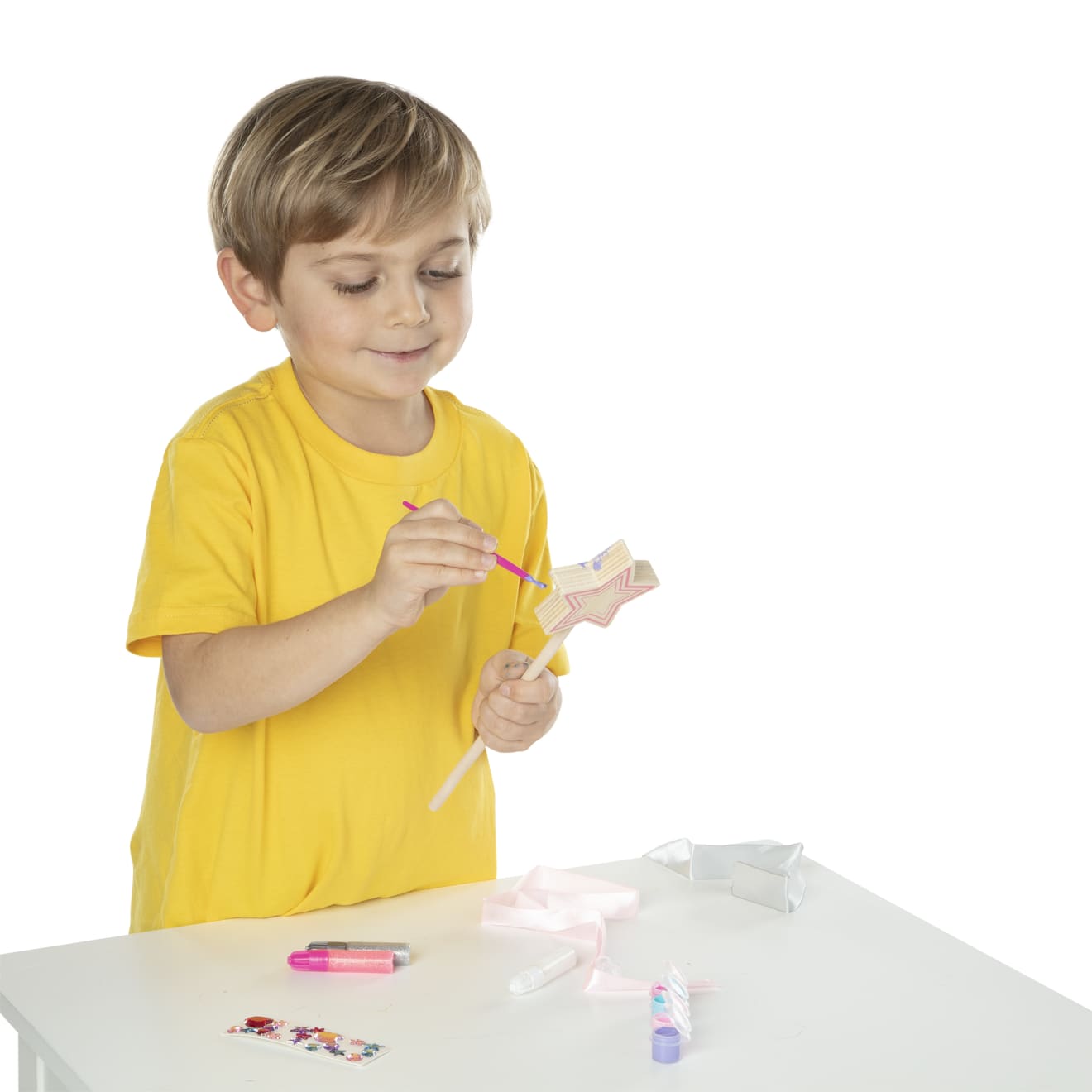 Melissa & Doug Decorate-Your-Own Wooden Princess Wand Craft Kit