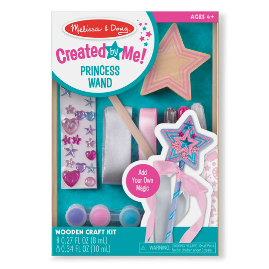 Melissa & Doug Decorate-Your-Own Wooden Princess Wand Craft Kit