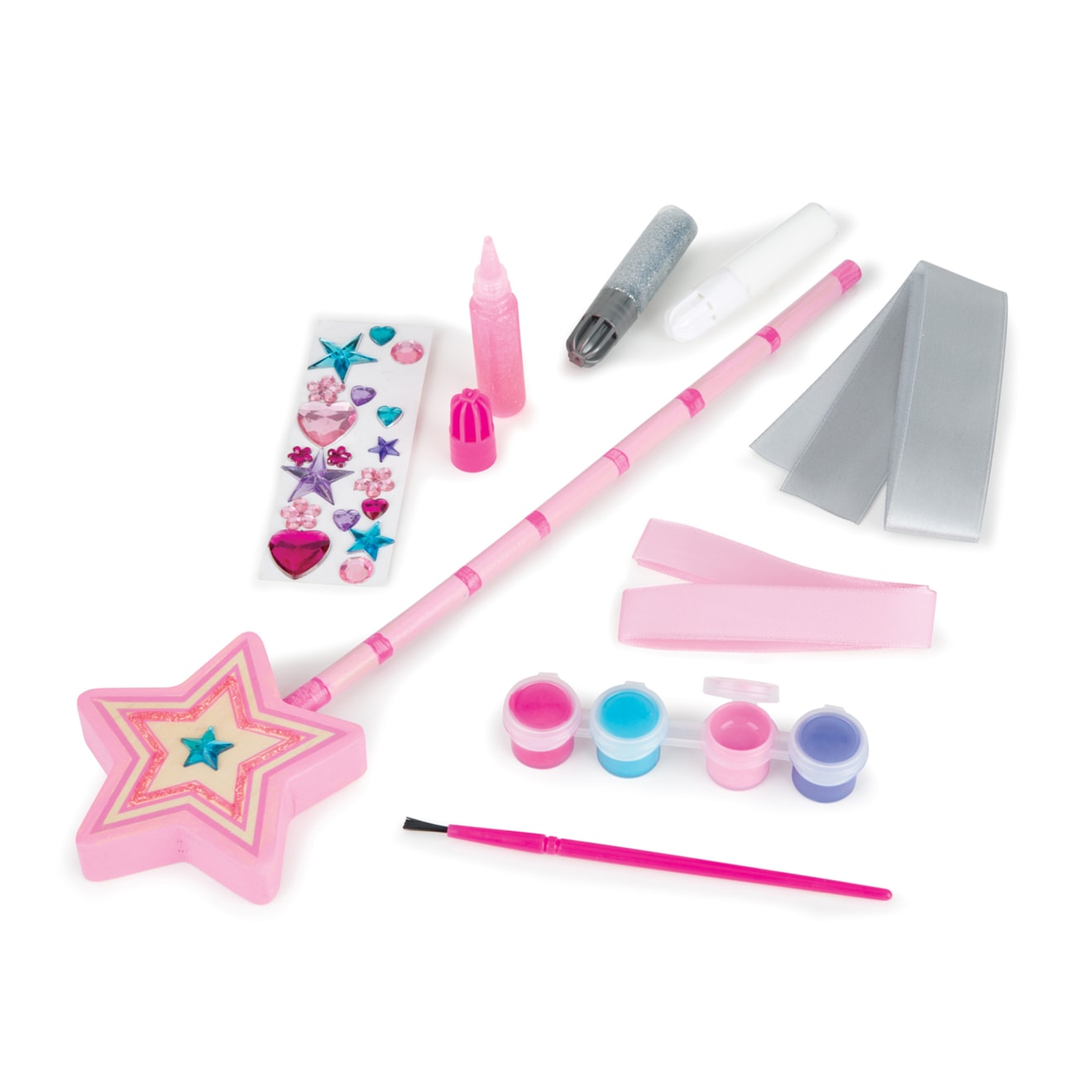 Melissa & Doug Decorate-Your-Own Wooden Princess Wand Craft Kit