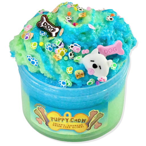 Puppy Chow Crunchy Snow Fizz Slime with Sour Candy Scent