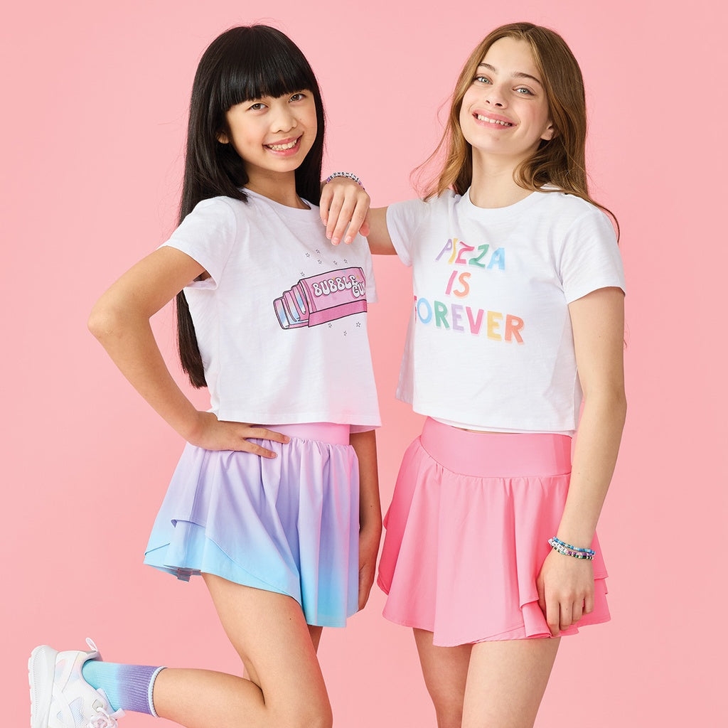 Iscream Youth Purple Ombre Skort Polyester Spandex Blend