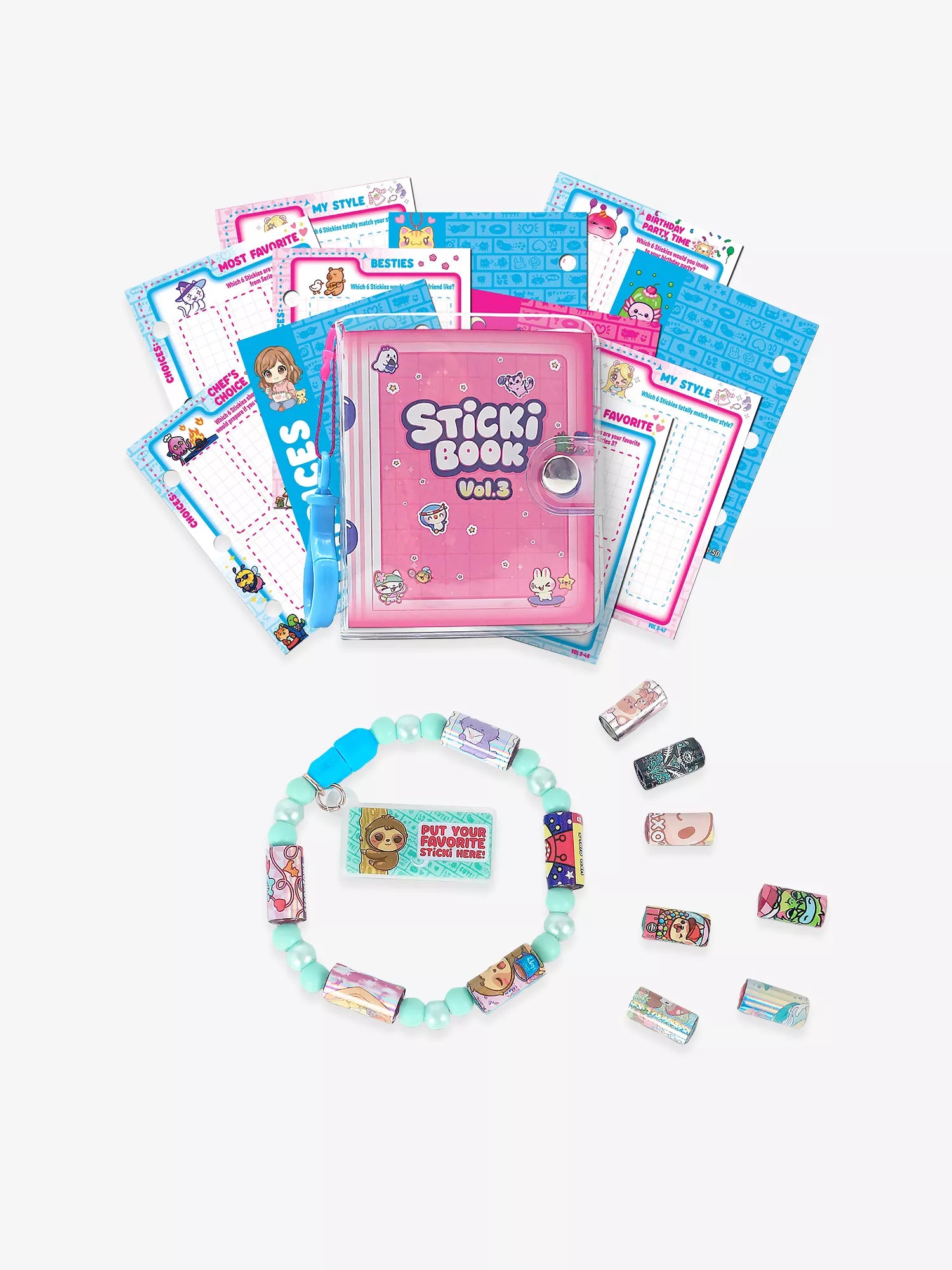 STICKI ROLLS Sticki Book Sticker Bracelet Activity Kit Series 3