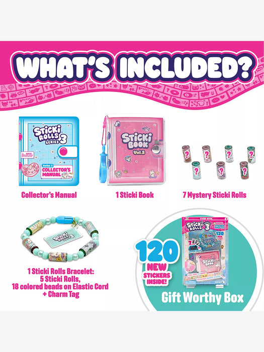 STICKI ROLLS Sticki Book Sticker Bracelet Activity Kit Series 3