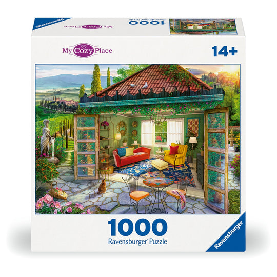 Ravensburger Cozy Puzzle Series - Tuscan She Shed, 1000 Piece Jigsaw Puzzle