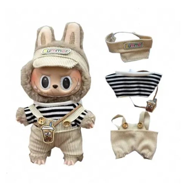 Labubu 4 Piece Overall Outfit Set