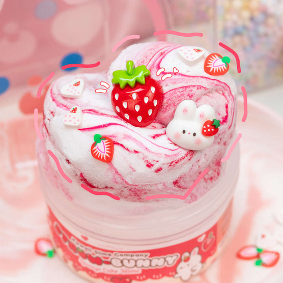 Straw Bunny Sponge Cake Kawaii Slime