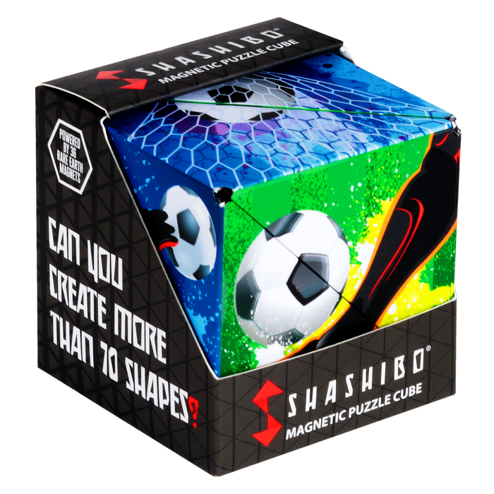 Fun in Motion Toys Shashibo Shape Shifting Puzzle Cube Soccer Design