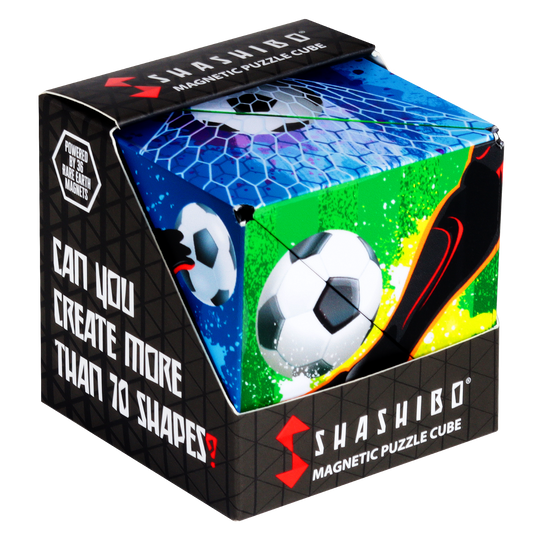 Fun in Motion Toys Shashibo Shape Shifting Puzzle Cube Soccer Design