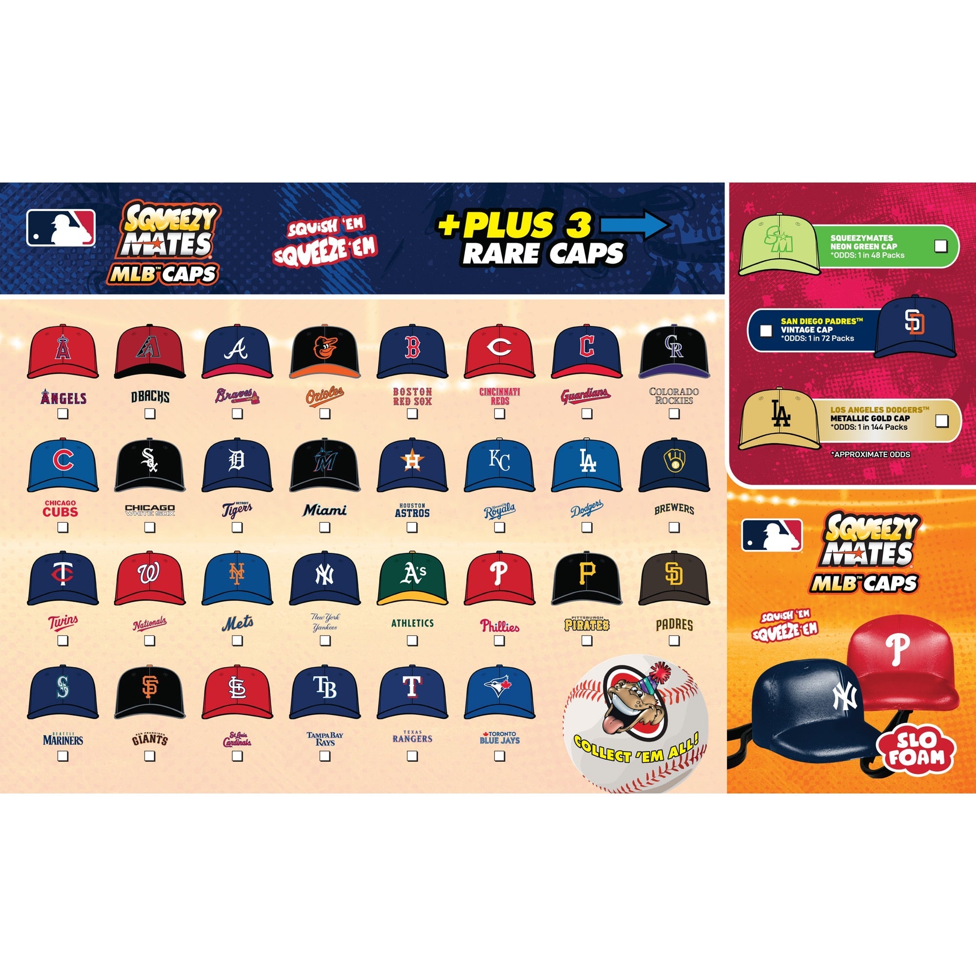 MLB Squeezymates Caps Blind Bag