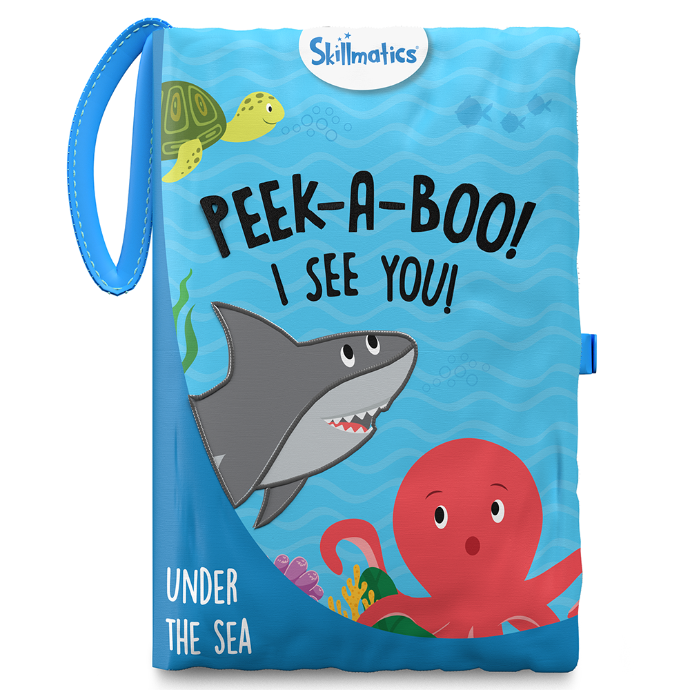 Skillmatics Peek-A-Boo Sea Ocean Theme Interactive Soft Cloth Book 6 Months+
