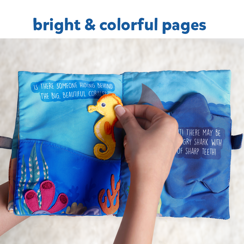 Skillmatics Peek-A-Boo Sea Ocean Theme Interactive Soft Cloth Book 6 Months+