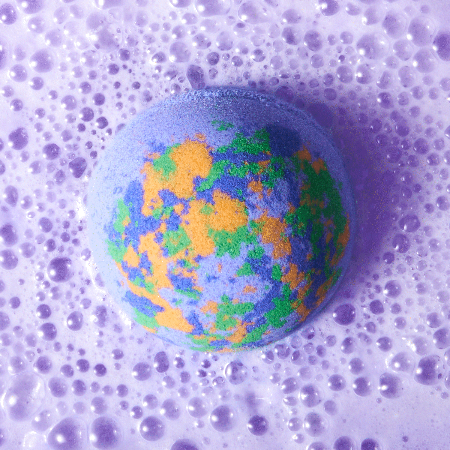 Vibrant Purple Tie Dye Bath Bomb: Fun Surprise Inside for Relaxing