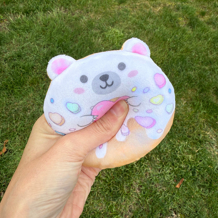 Super Duper Sugar Squisher Bear Donut Plush Fidget Sensory Toy
