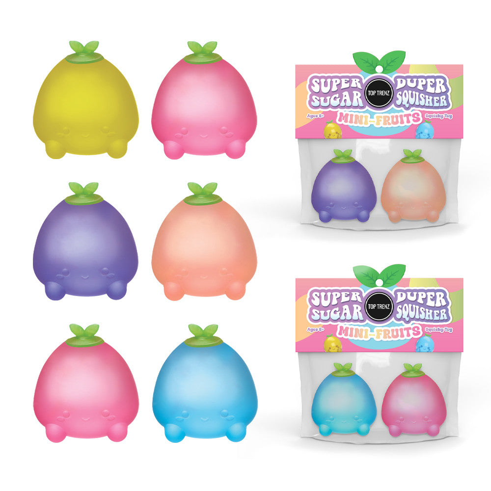 Super Duper Sugar Squisher Mini Fruit 2-Pack Sensory Stress Toy