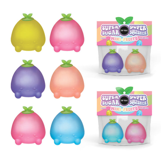 Super Duper Sugar Squisher Mini Fruit 2-Pack Sensory Stress Toy