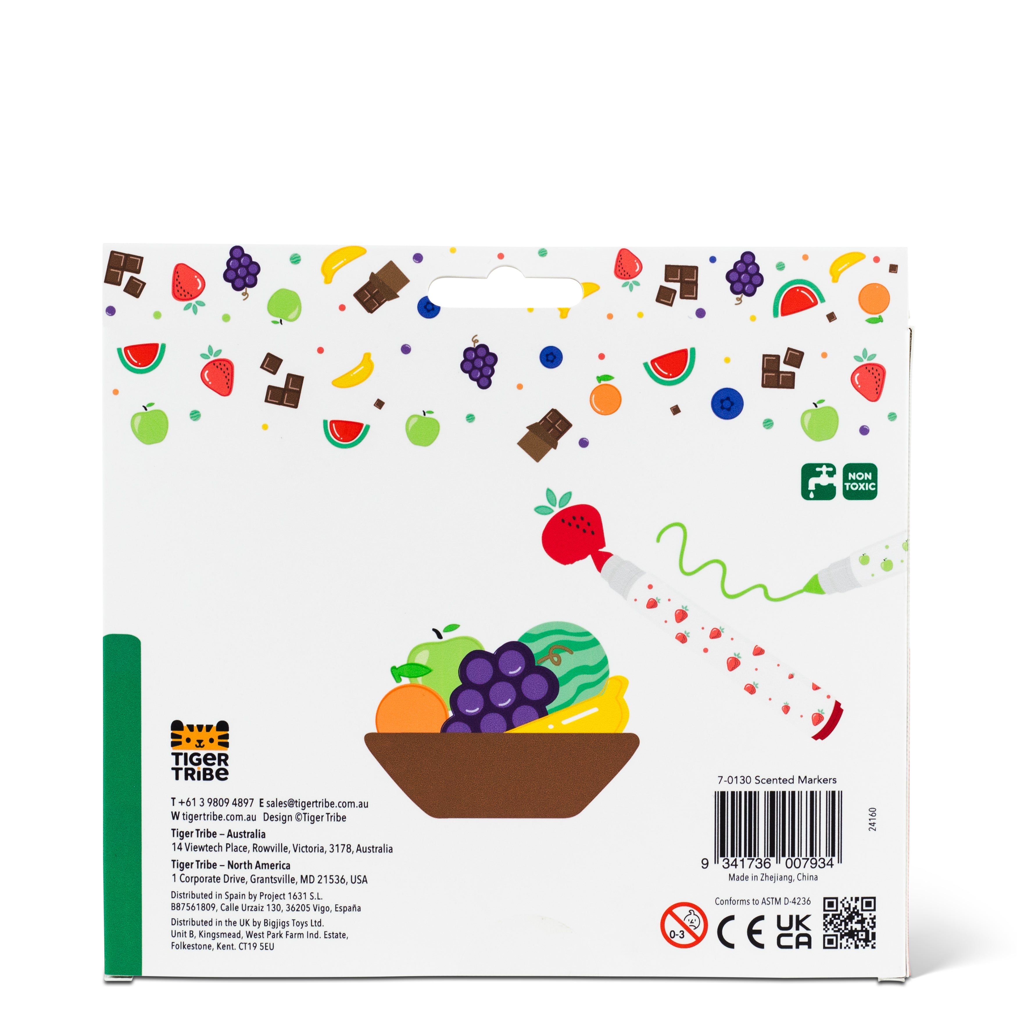 Tiger Tribe Scented Markers Non-Toxic Fruity Fragrance Set