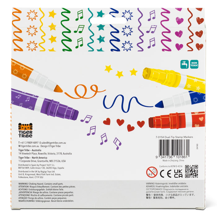 Tiger Tribe Dual-Tip Stamp Markers 8-Piece Set