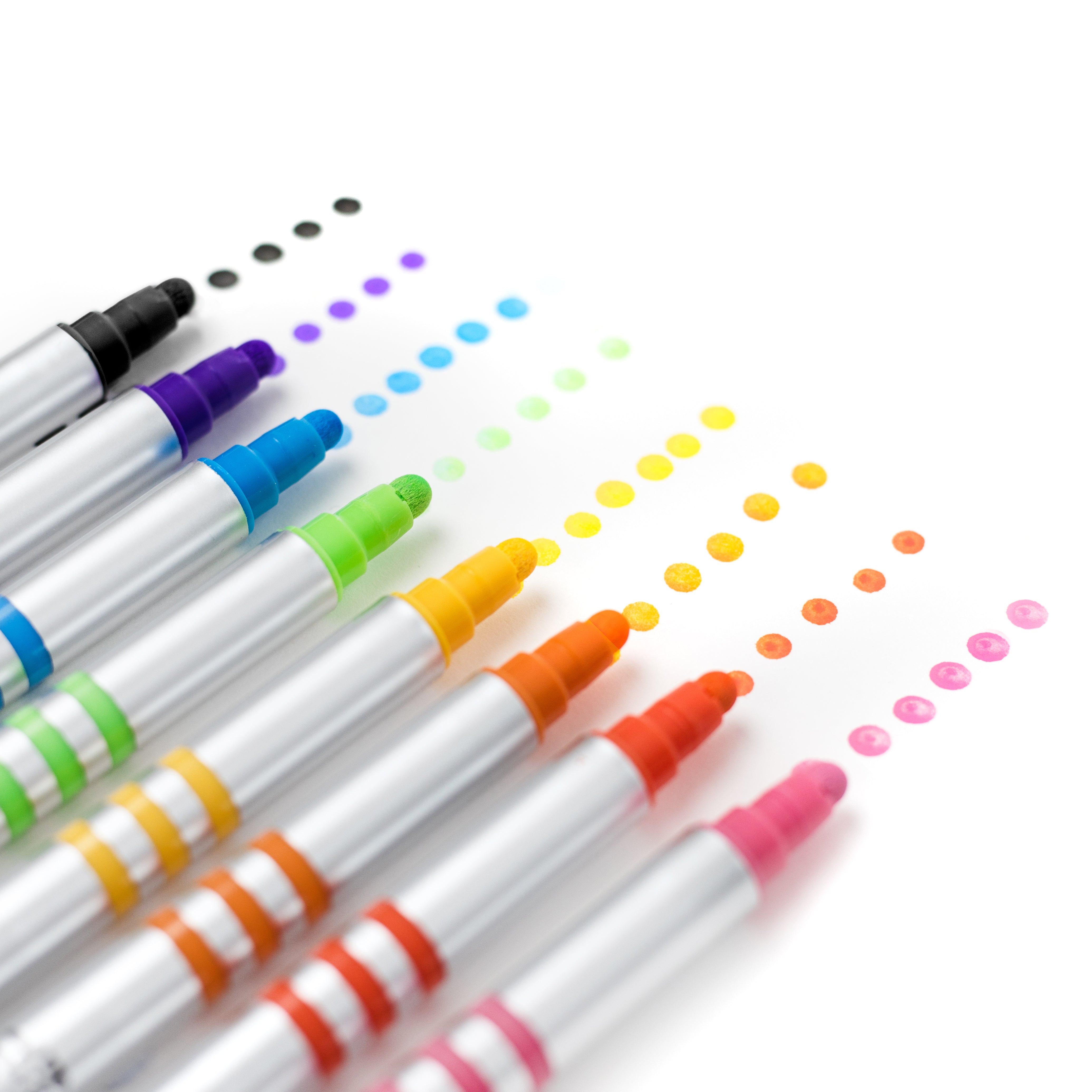 Tiger Tribe Dual-Tip Paint Pens 8-Pack Brush and Round Markers