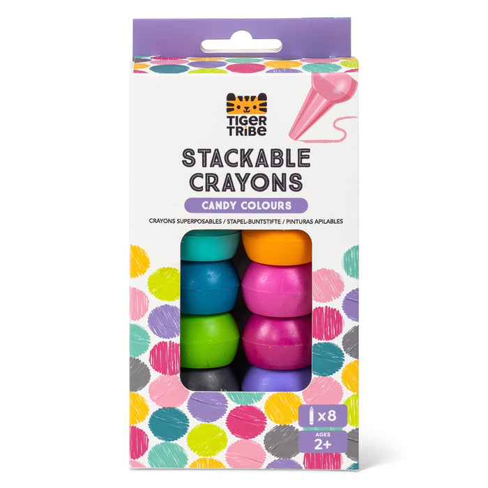 Tiger Tribe Stackable Crayons Candy Colours Set of 8