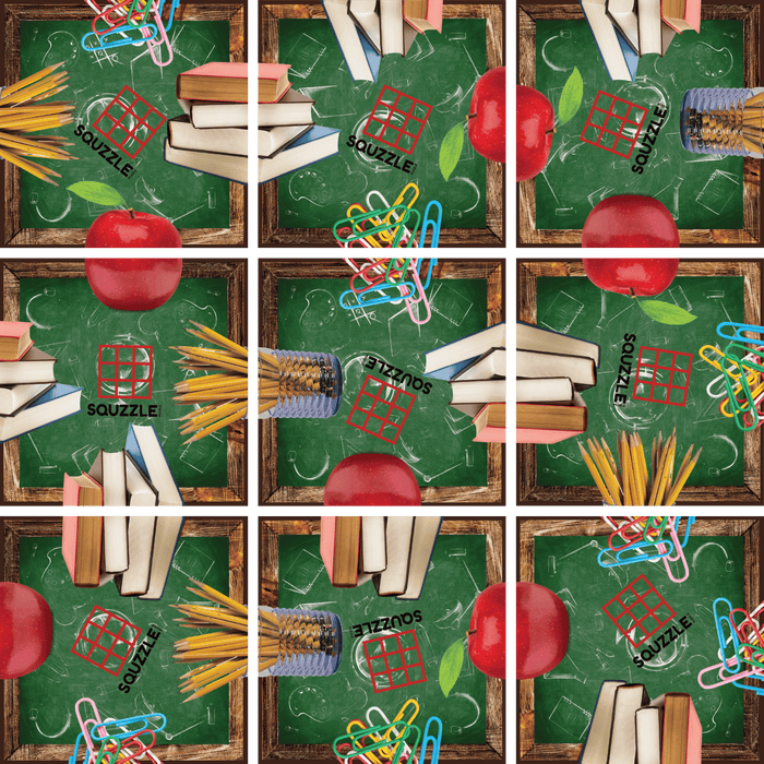 School Squzzle Puzzle: Mind-Bending 9-Piece Brain Teaser for Portable Family Fun