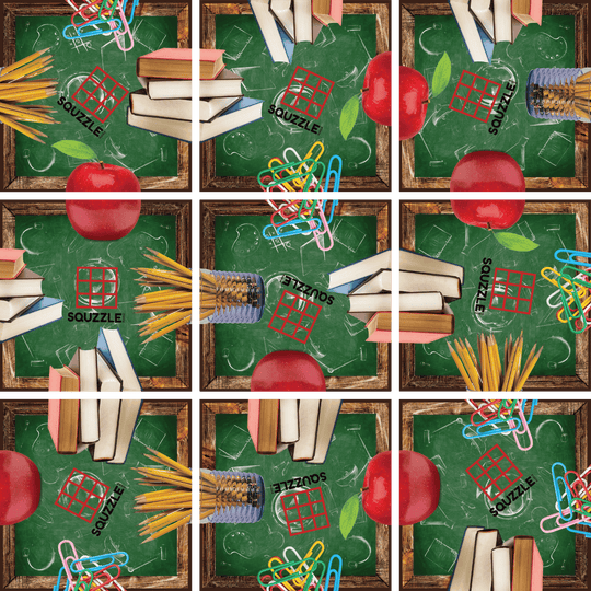 School Squzzle Puzzle: Mind-Bending 9-Piece Brain Teaser for Portable Family Fun