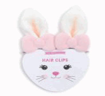 Bunny Ears with Bows Hair Clips (pair)
