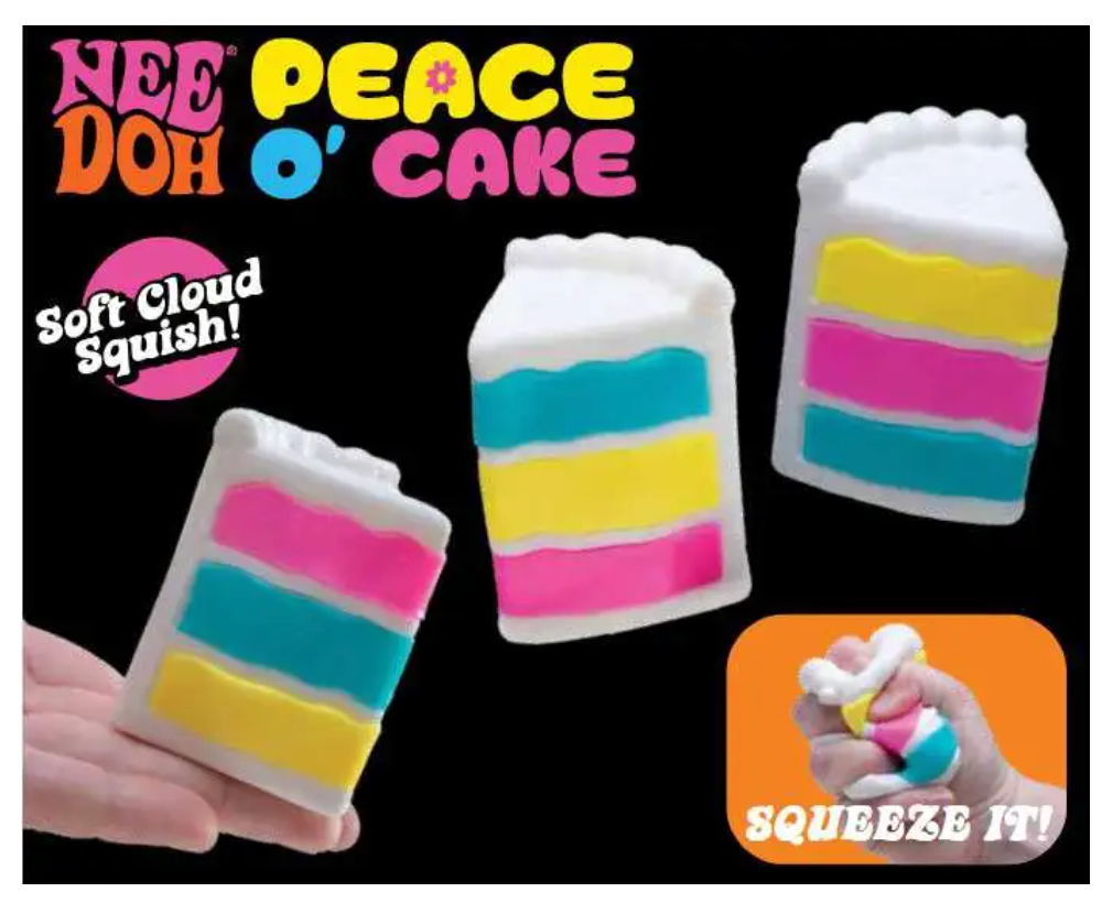 PRE ORDER (ARRIVES ON OR BEFORE FEBRUARY 15TH): NeeDoh Piece of Cake Peace O Cake