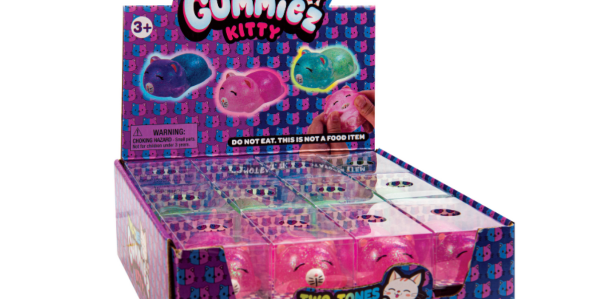 2-Tones Gummiez Kitty Soft Squishy Toy For Fun Playtime — Learning