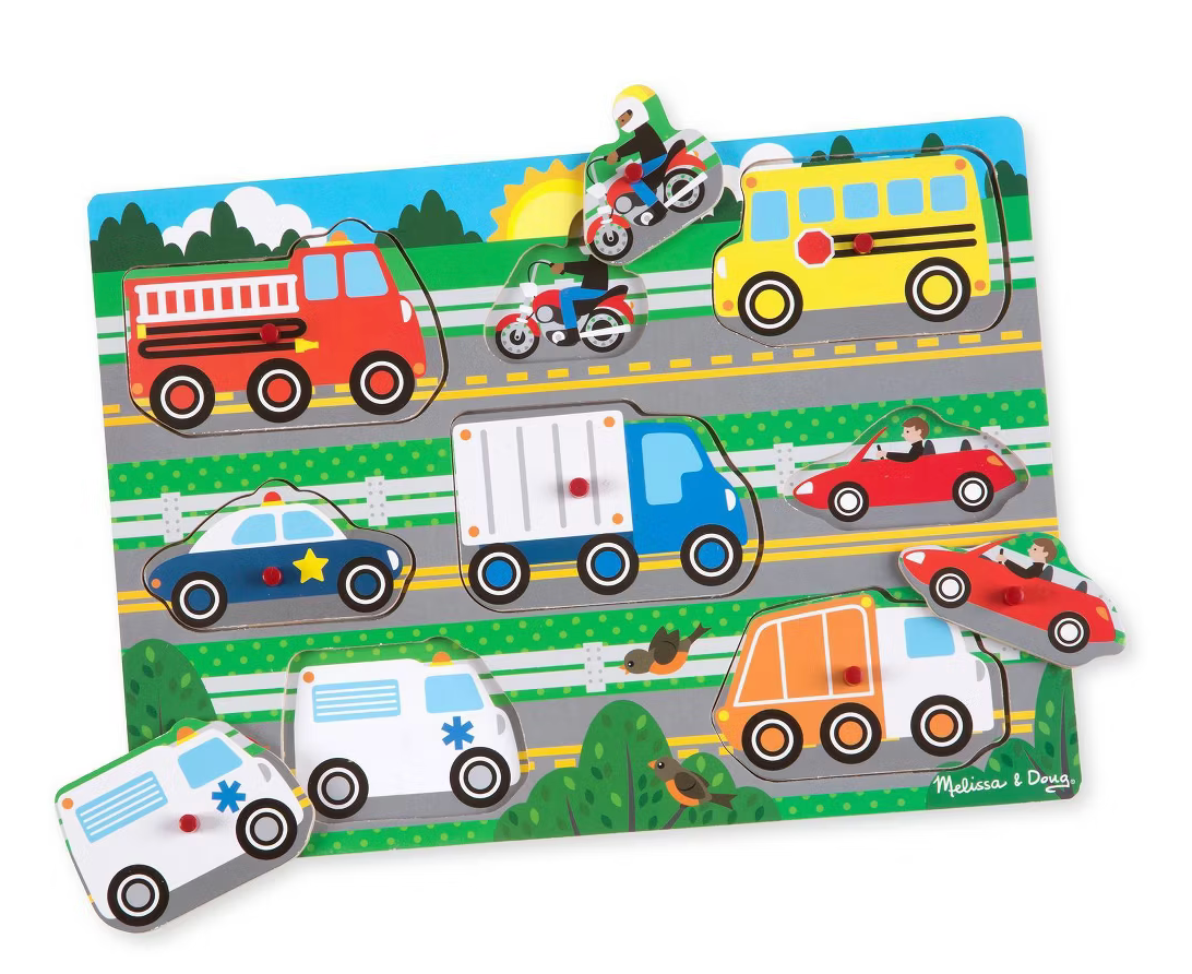 Vehicle Peg Puzzle 8 Pieces