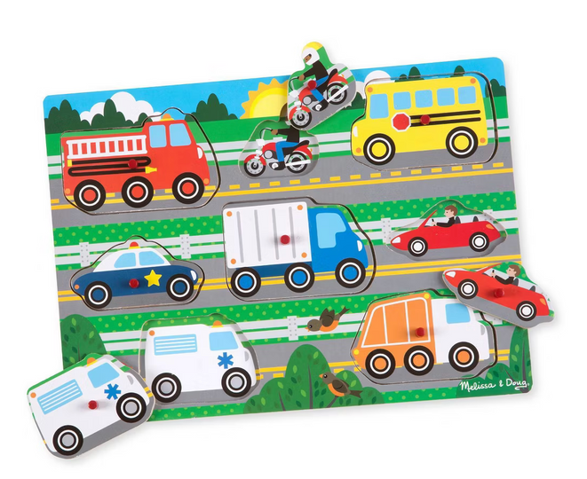 Vehicle Peg Puzzle 8 Pieces
