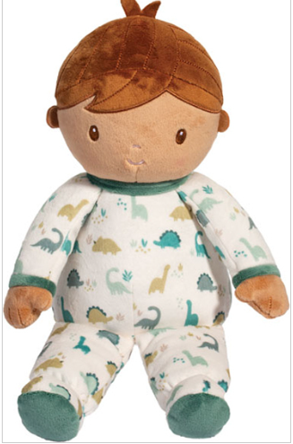 Noah Dino Plush Doll with Dinosaur Print Romper