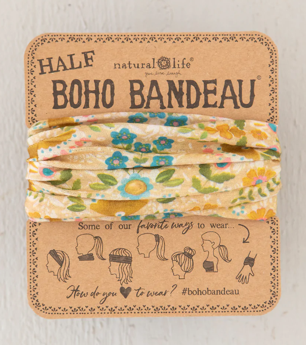Natural Life Half Boho Bandeau Headband Mandala