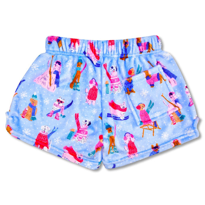 Ski Dog Plush Shorts - Large