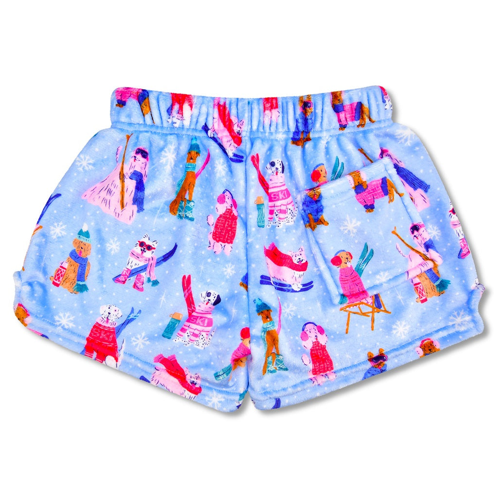 Ski Dogs Plush Shorts - Small