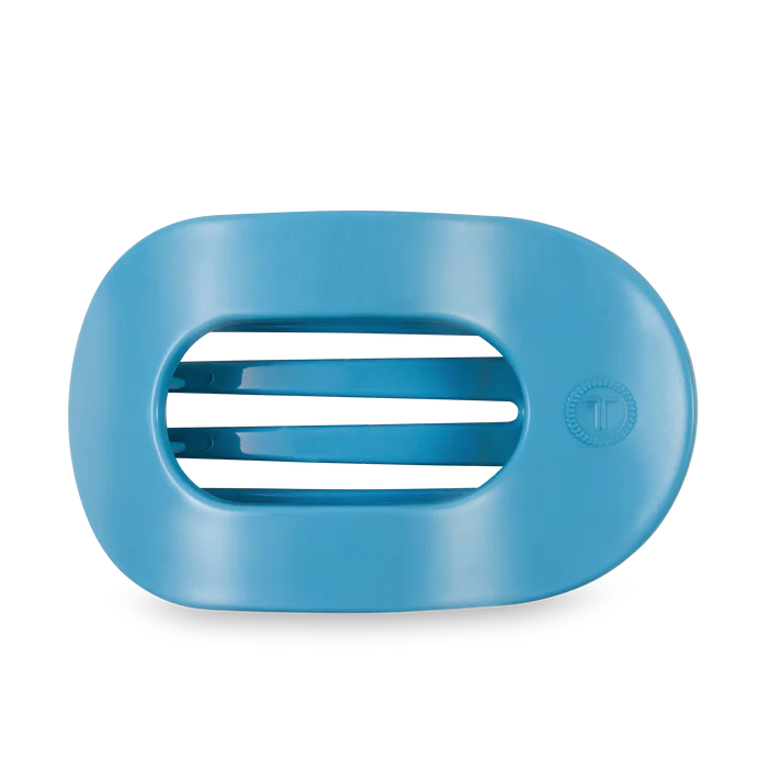 Teleties Medium Flat Round Hair Clip Summer Sky